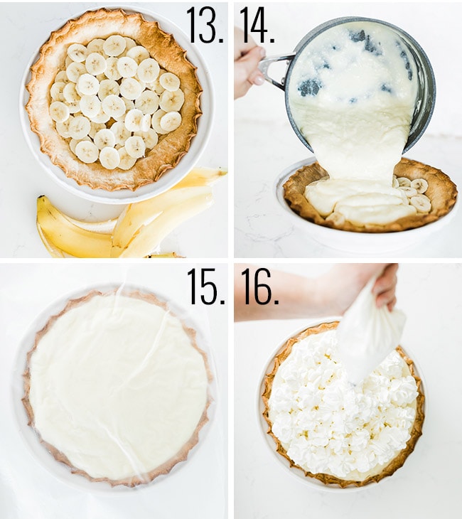 How to make banana cream pie.