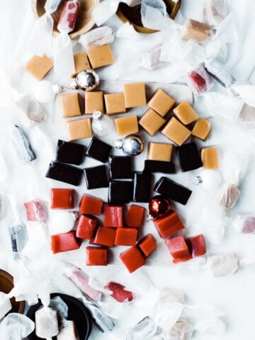 caramel. cinnamon and licorice caramels unwrapped