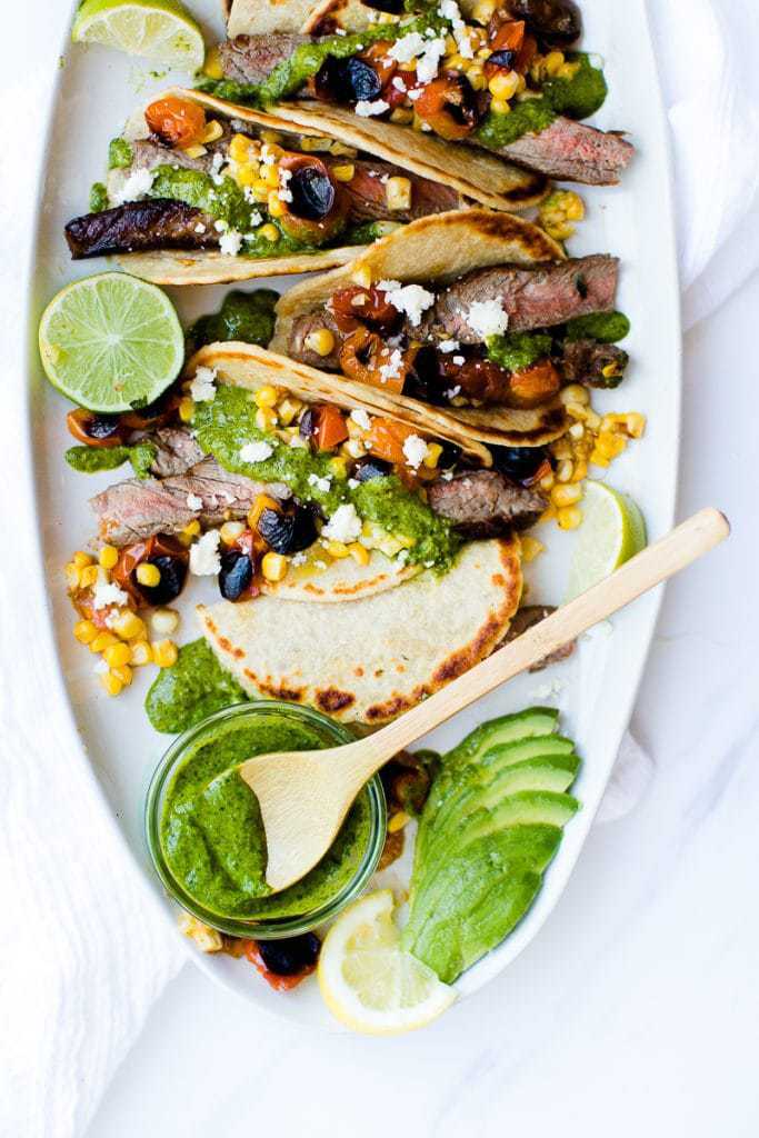 Chimichurri Steak Tacos Recipe | Main Dish | Oh So Delicioso