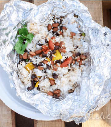 Mexican Bean and Rice Tinfoil Dinner