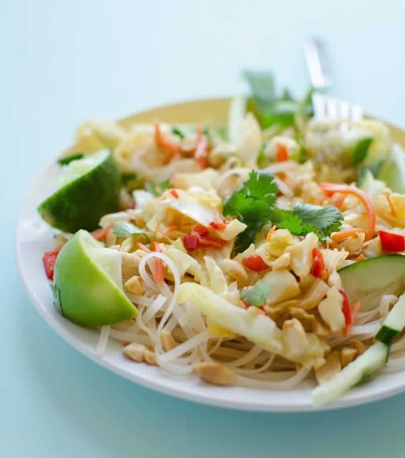 A close up image of a thai cabage stir fry on a plate