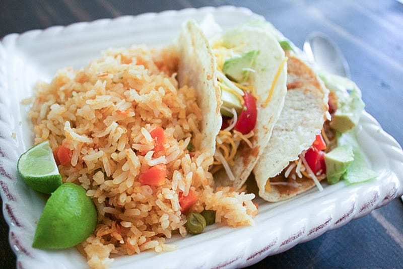 rice served with tacos