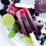 up close photo of berry popsicles