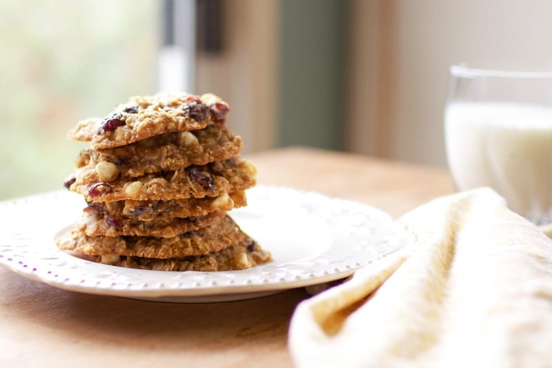oatmeal cookies stacked