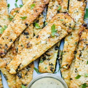 baked parmesan crusted zucchini