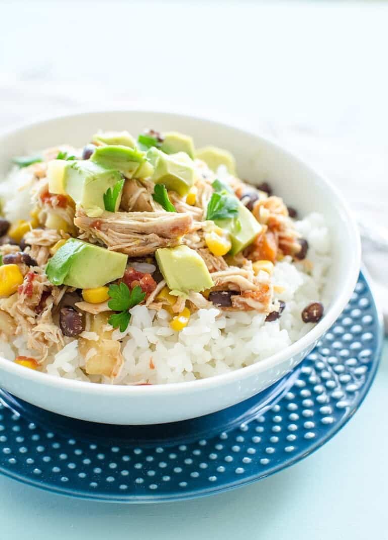 Crockpot Mexican Pineapple Chicken // Freezer Meal Oh So Delicioso
