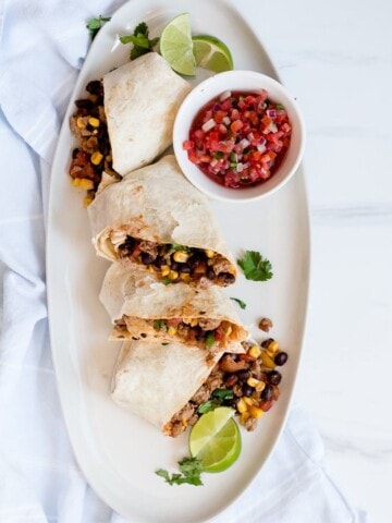 Southwest Turkey Burrito featured by popular Los Angeles food blogger, Oh So Delicioso