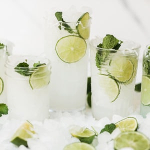 Coconut Lime Spritzer Summer Mocktails.