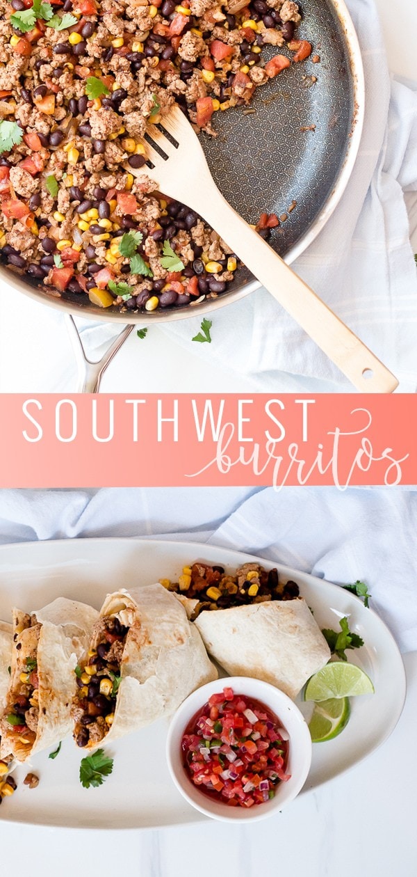 Southwest Turkey Burrito pinterest image