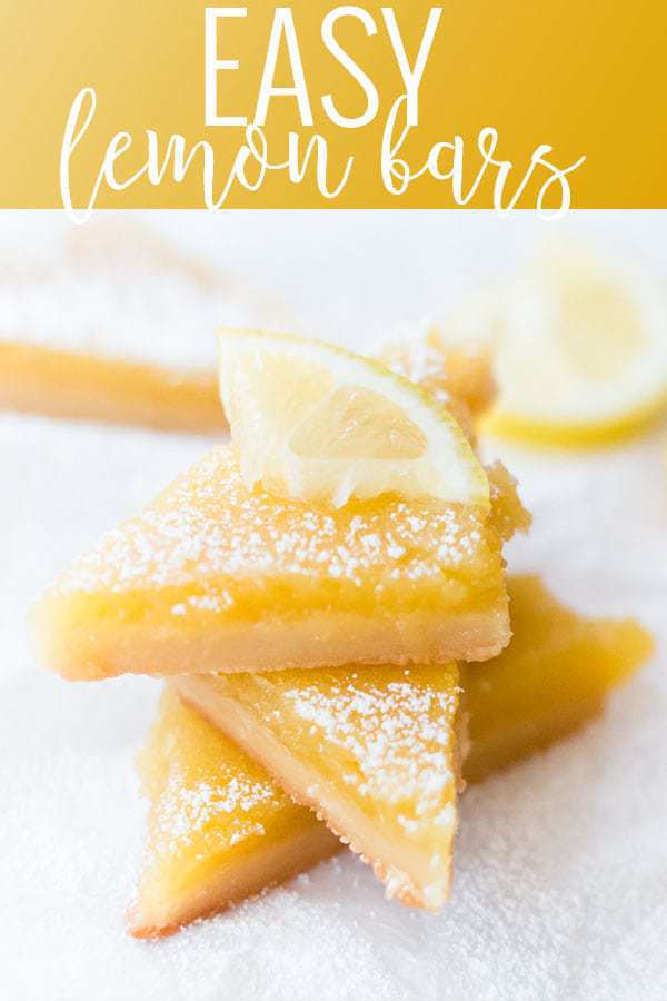 pinterest image for Easy Lemon Bars
