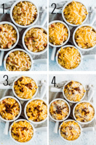 steps to adding toppings to mac n cheese