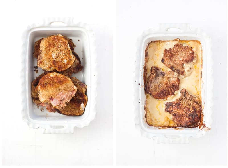 pork chops with and without gravy