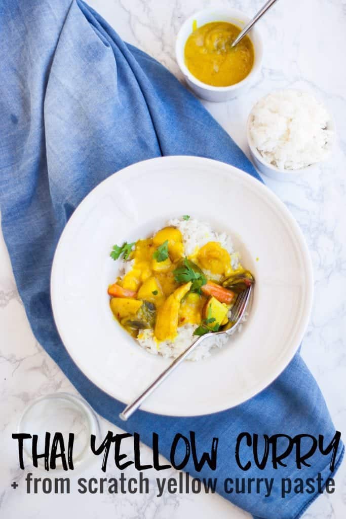 Thai Yellow Coconut Curry pinterest image