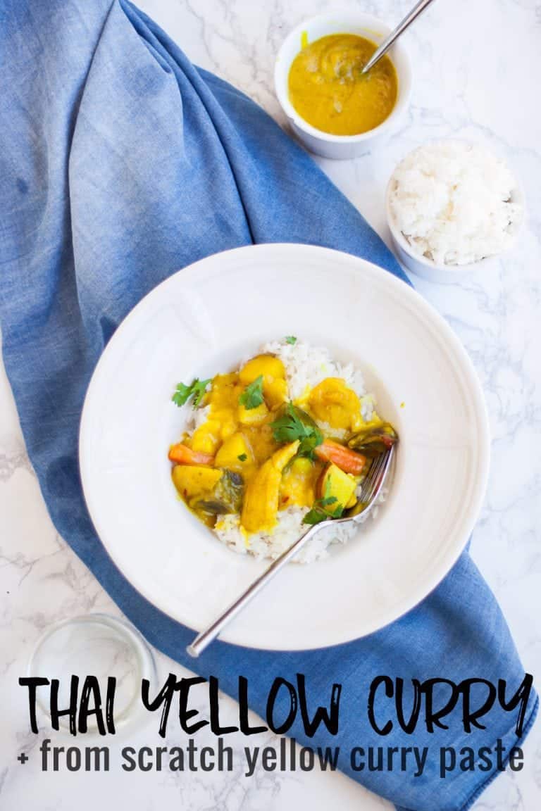 Thai Yellow Coconut Curry with Curry Paste from Scratch - Oh So Delicioso