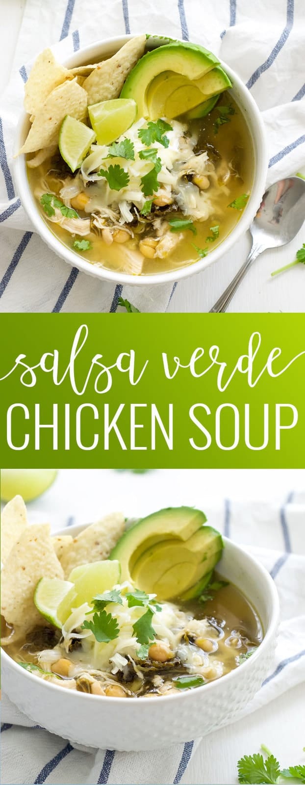 Salsa Verde Chicken and Kale Soup pin