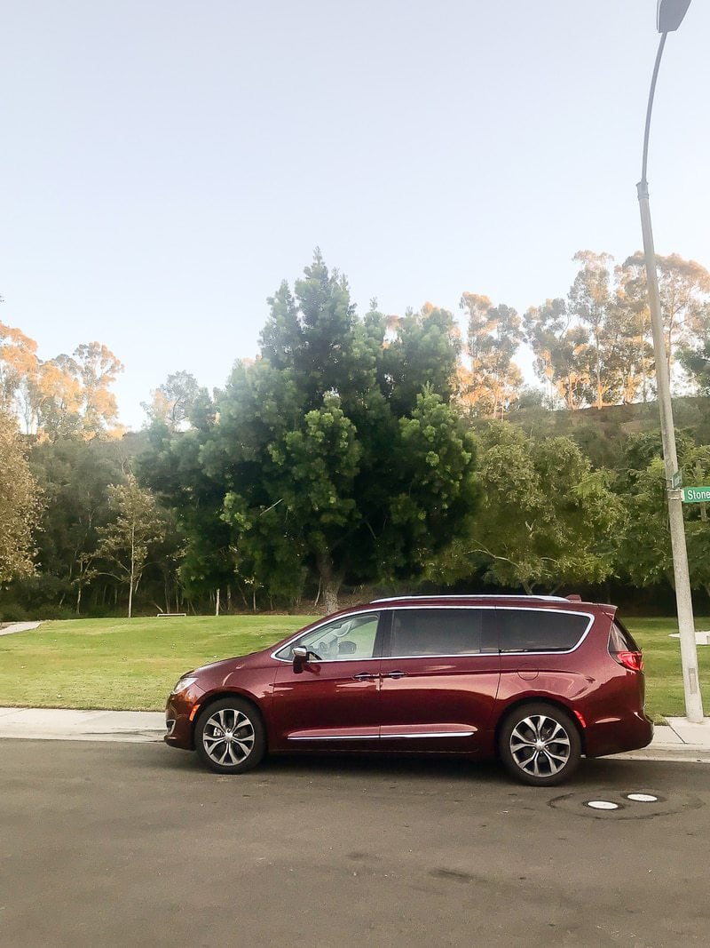 Chrystler Pacifica parked in a park