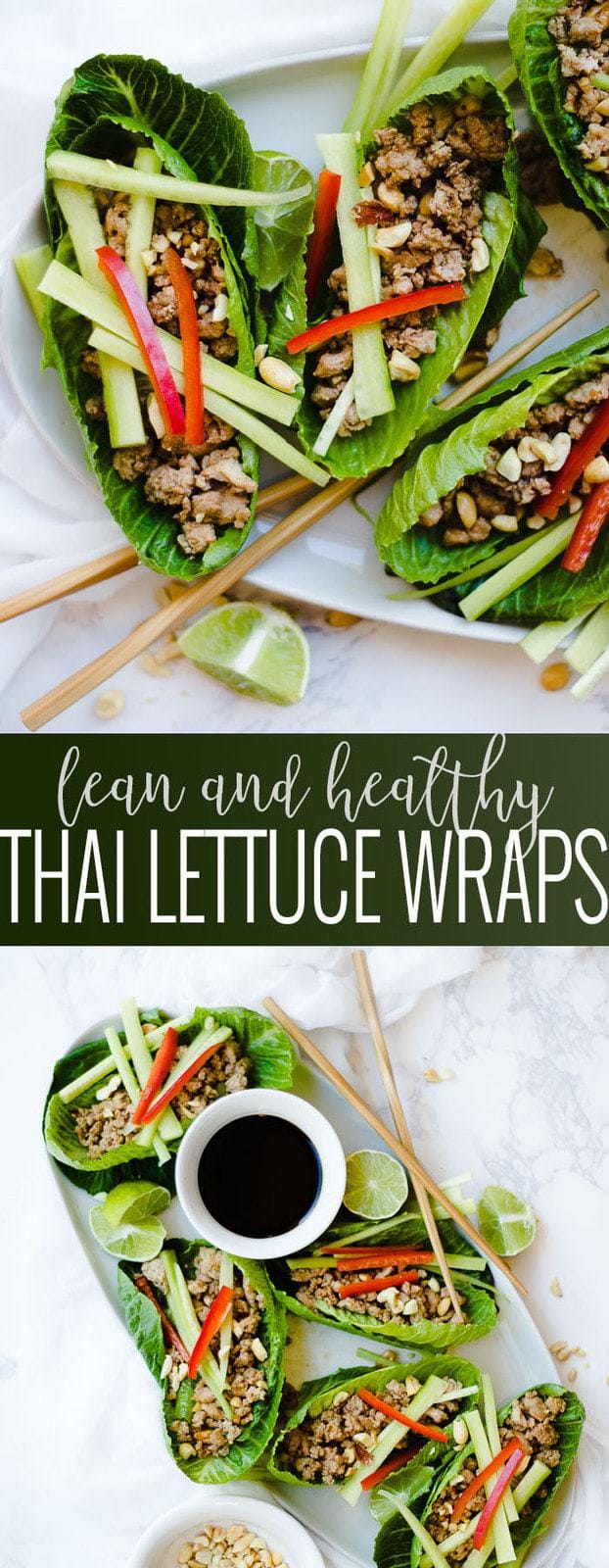 Thai Lettuce Wraps pinterest image