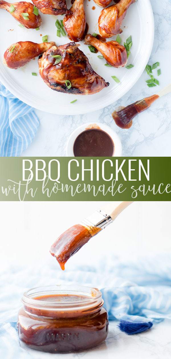 bbq chicken with homemade sauce pinterest image