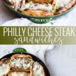 Philly cheese steak sandwiches