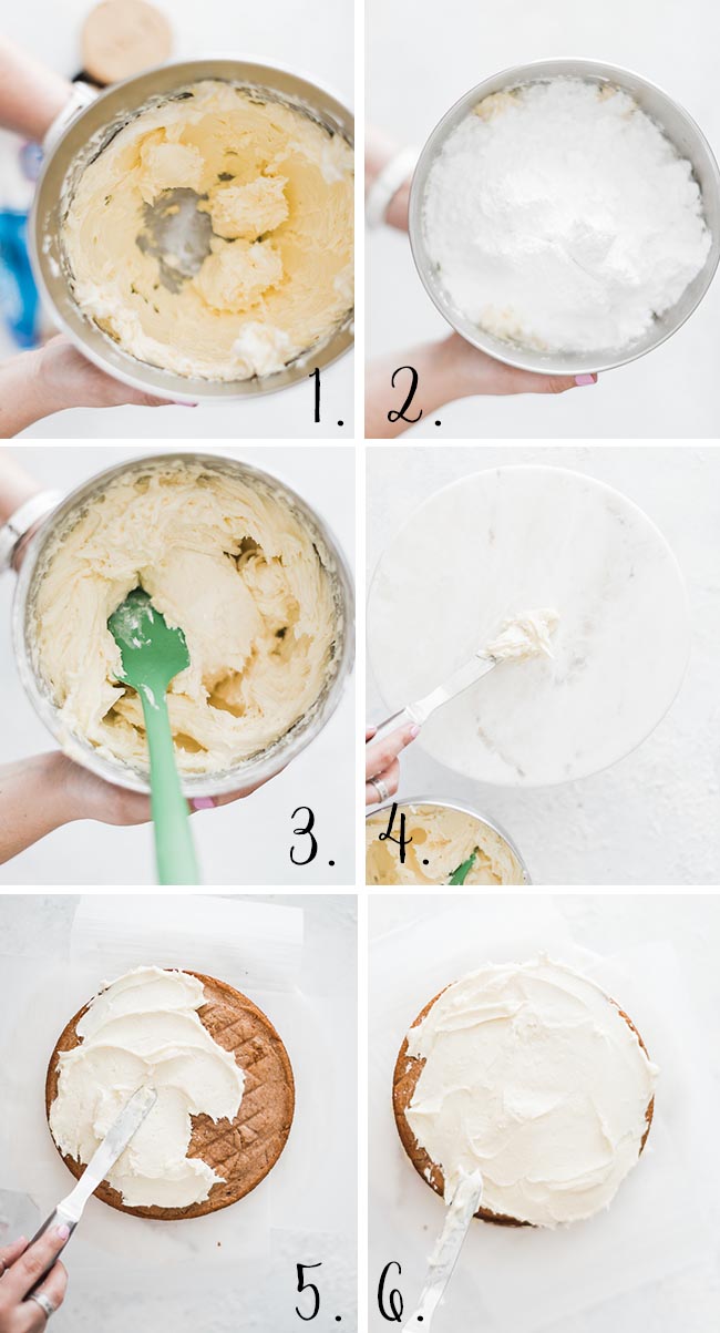 Coconut frosting process.