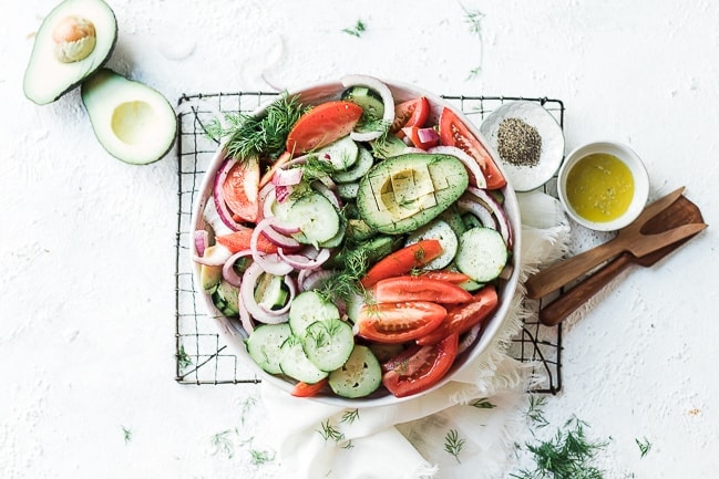 Marinated Cucumber Tomato Red Onion Salad Oh So Delicioso