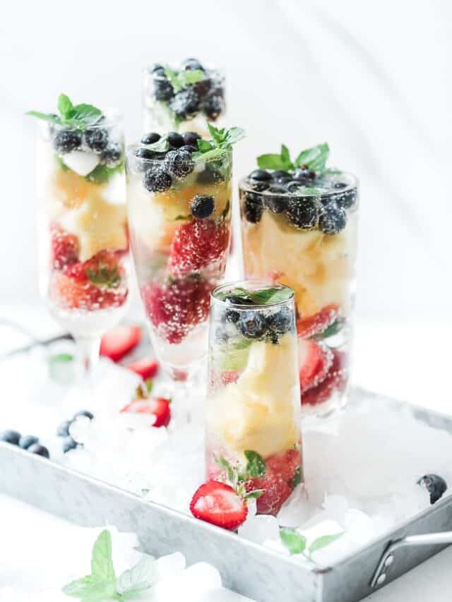 Red, White, and Blueberry Summer Mocktail