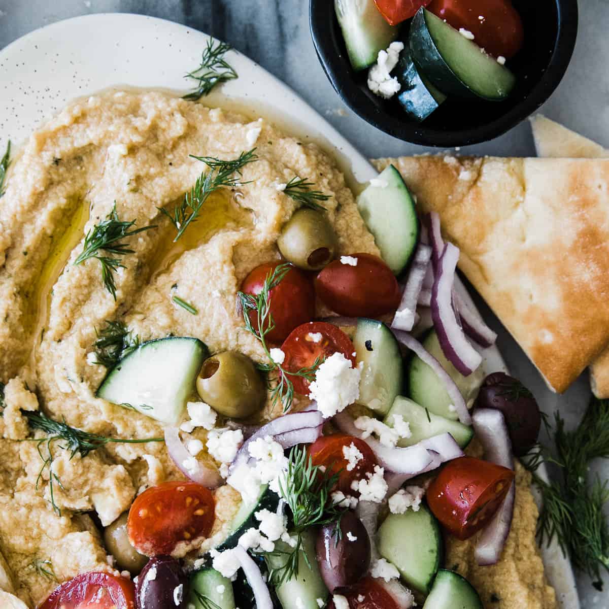 Loaded Greek Hummus - Oh So Delicioso