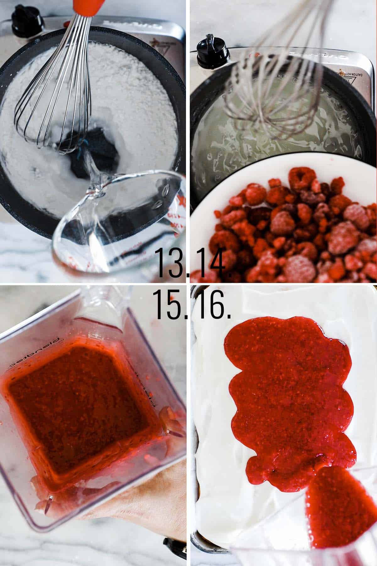 How to prepare raspberry glaze.
