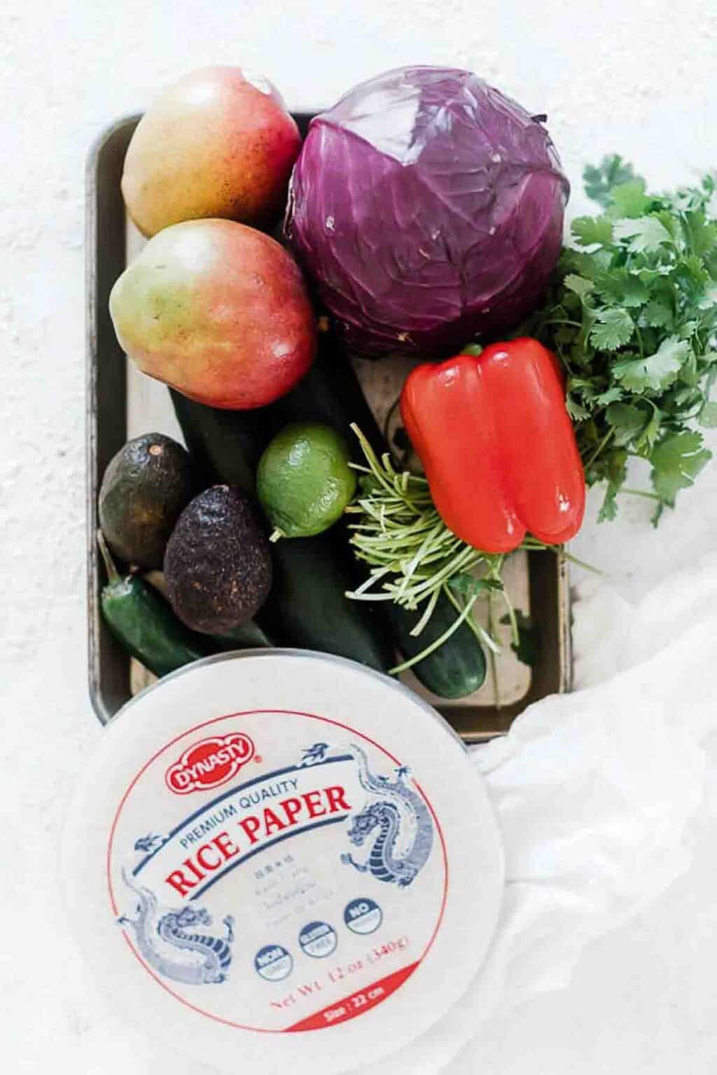 Easy Rice Paper Rolls With Mango and Avocado - Oh So Delicioso