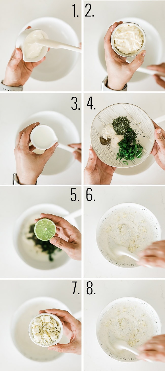How to make homemade blue cheese dressing.