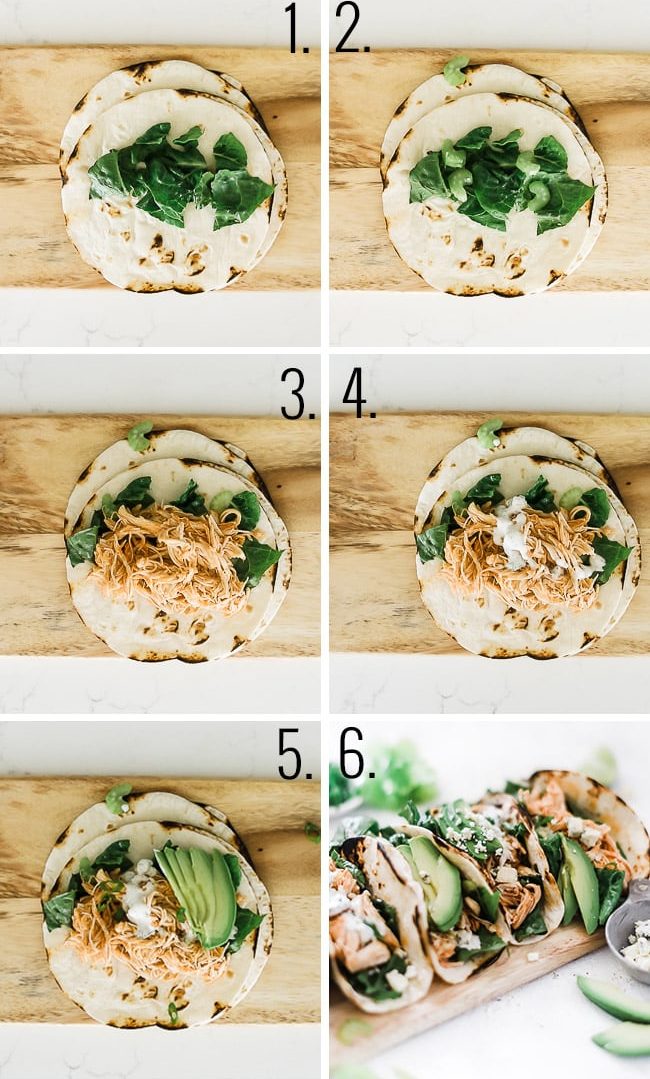 How to assemble tacos.