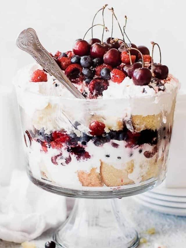 Red, White, and Blue Berry Trifle