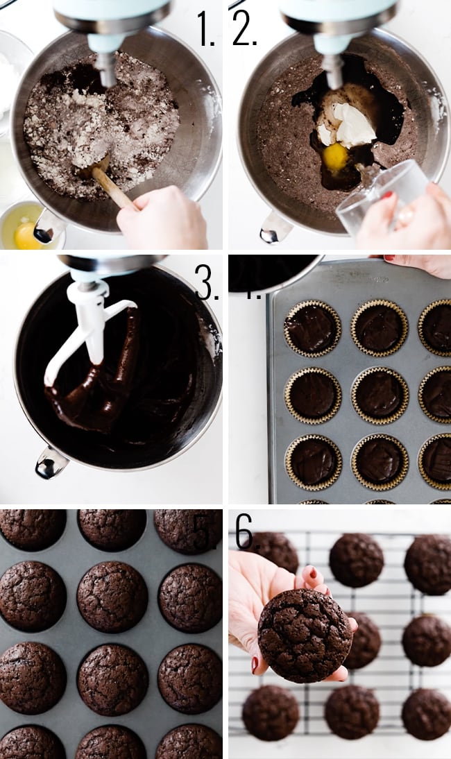 How to make chocolate cupcakes.