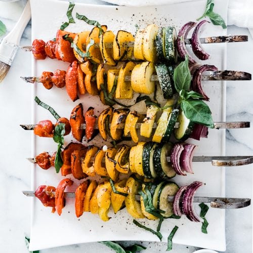 Grilled Vegetable Skewers - Slender Kitchen