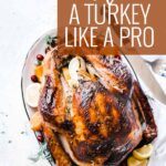 How to carve a turkey pinterest image.