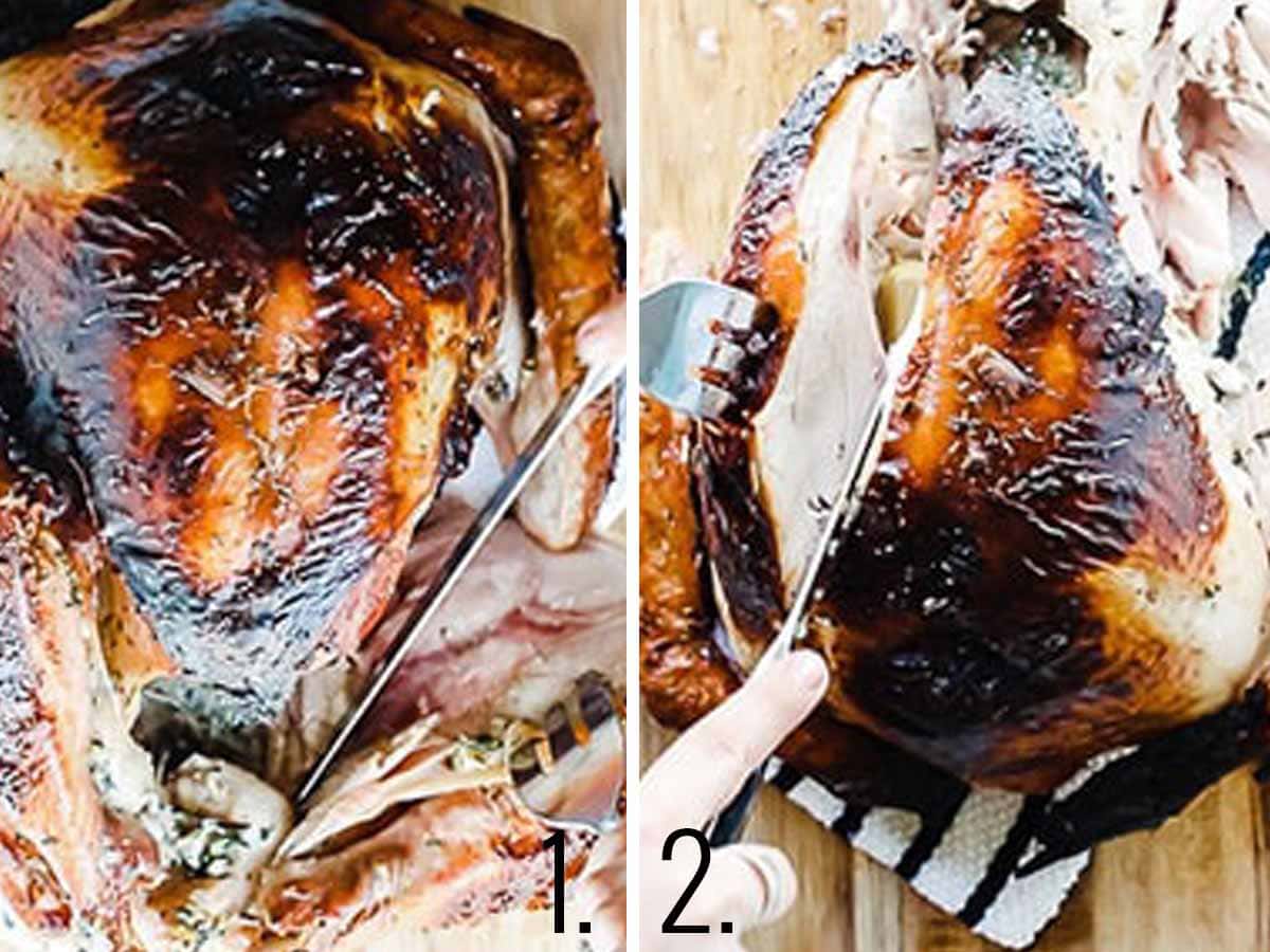 How to carve a turkey.