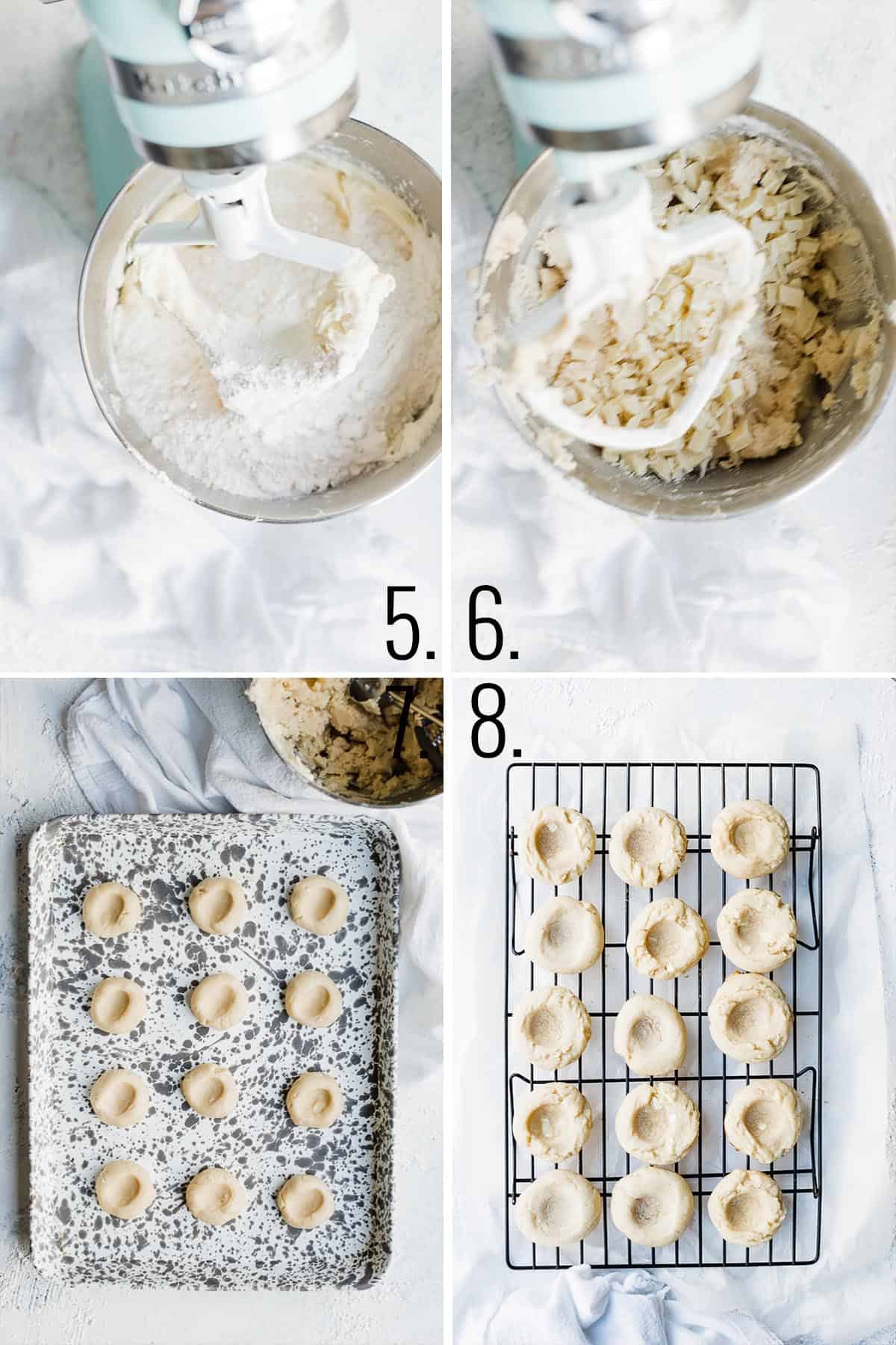 How to make white chocolate cookies.