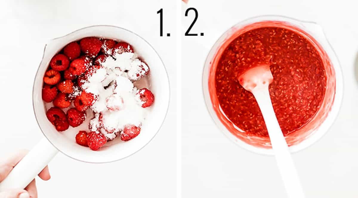 How to make raspberry sauce.