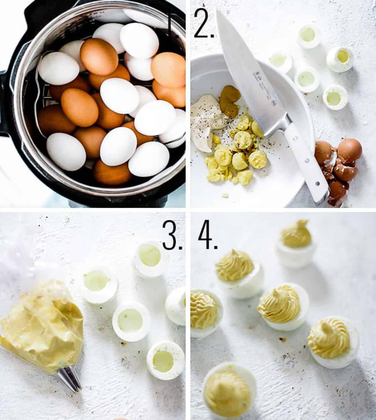 How to make deviled eggs.