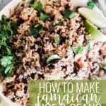 Caribbean rice and beans pinterest image