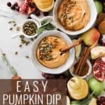 Pumpkin Dip recipe pinterest image.