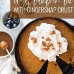 Easy pumpkin pie Pinterest image.