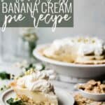 Easy banana cream pie Pinterest image.