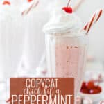 Peppermint shake Pinterest image.