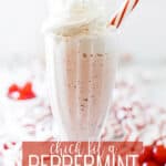Peppermint shake Pinterest image.
