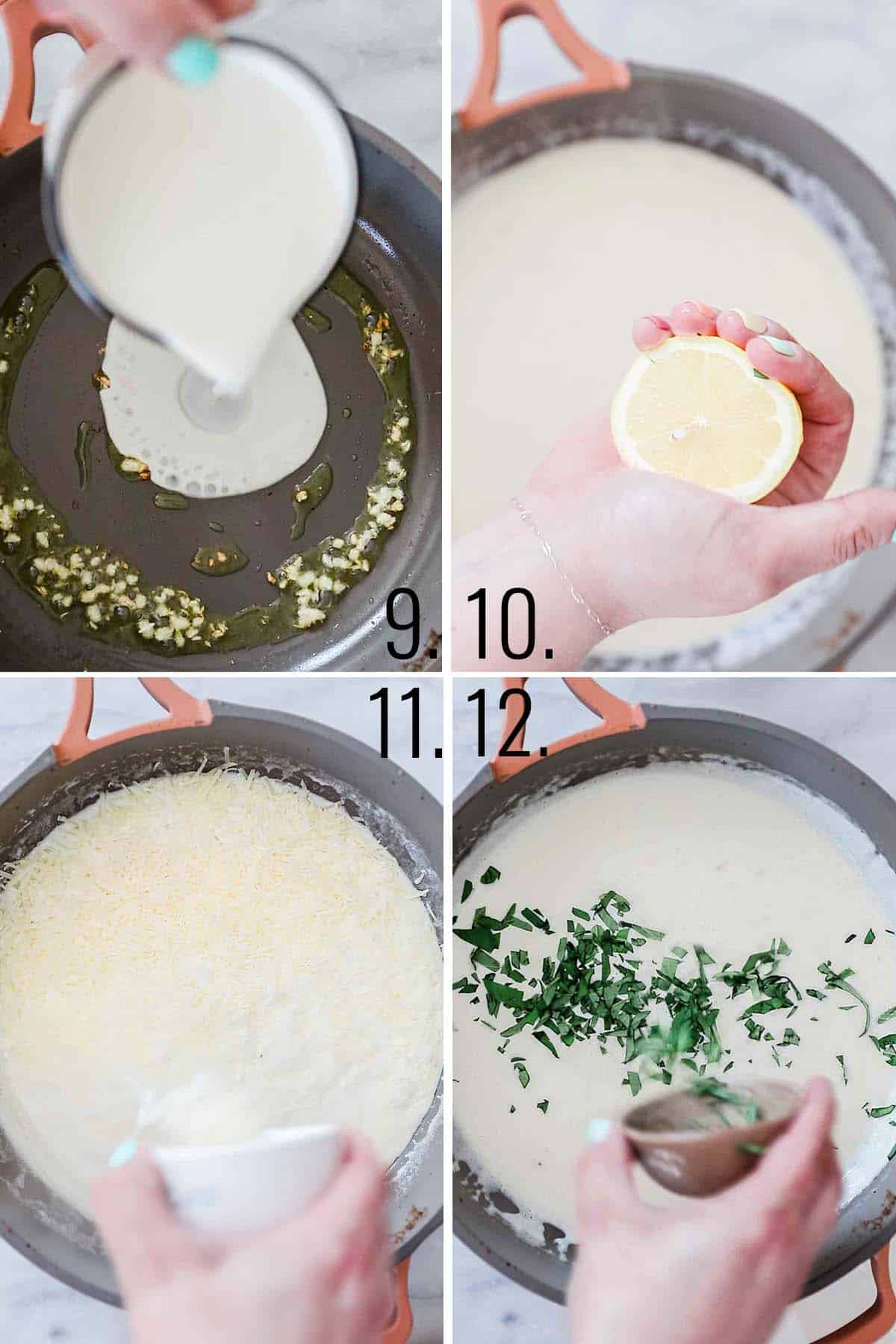 How to make a parmesan cream sauce.