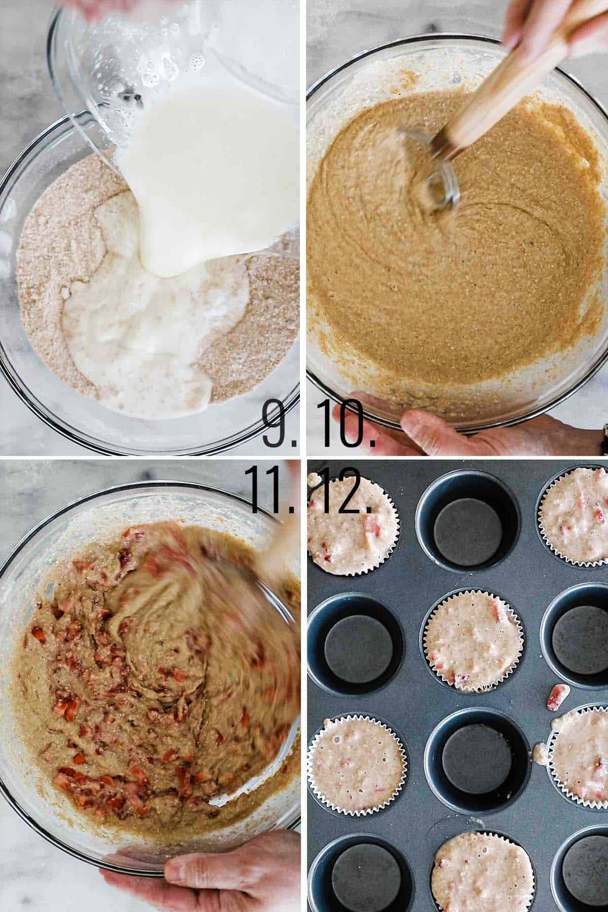 How to make healthy strawberry muffins.