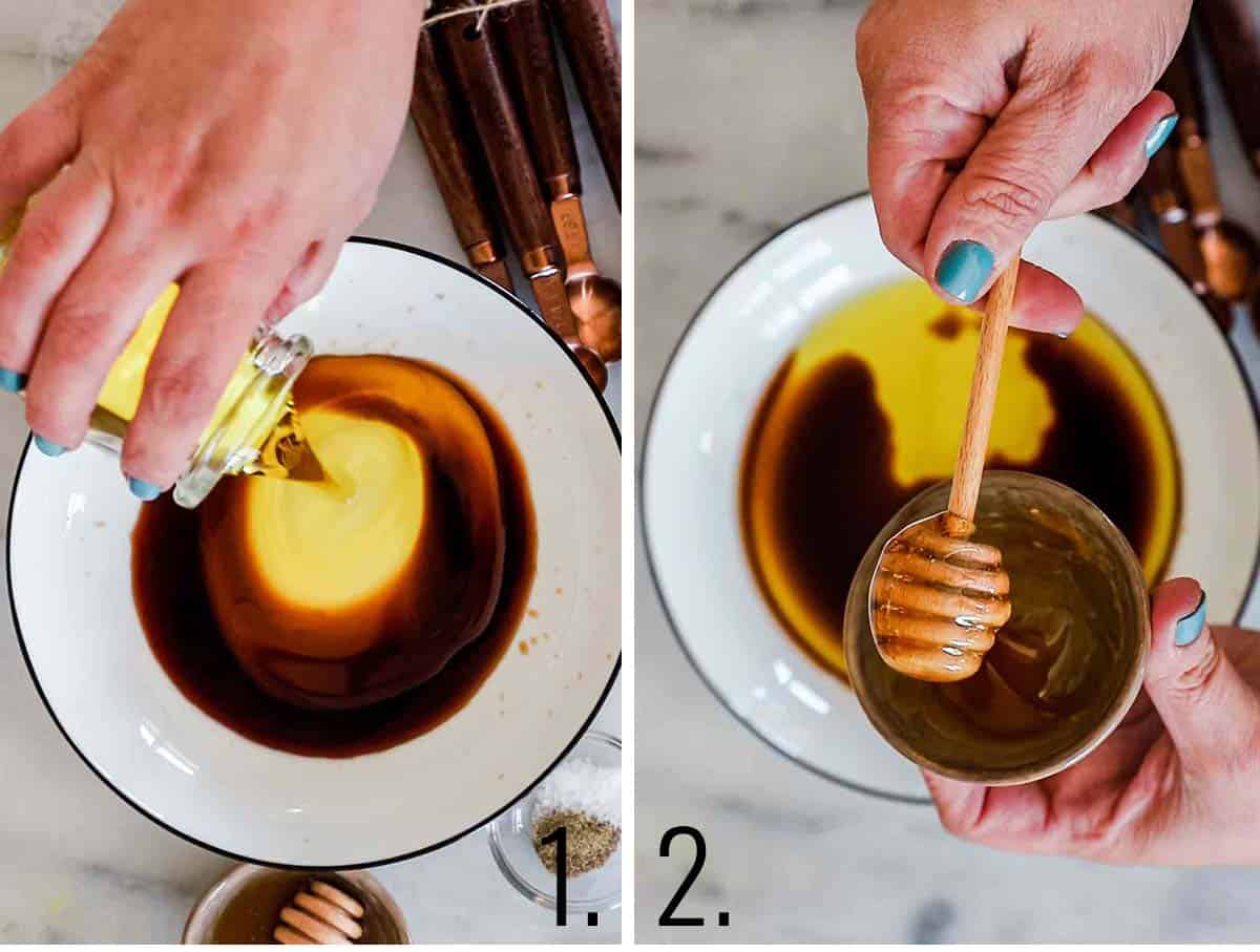 How to make honey balsamic dressing.