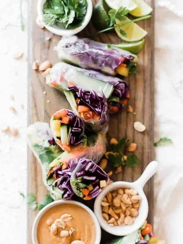 Easy Rice Paper Rolls with Mango and Avocado