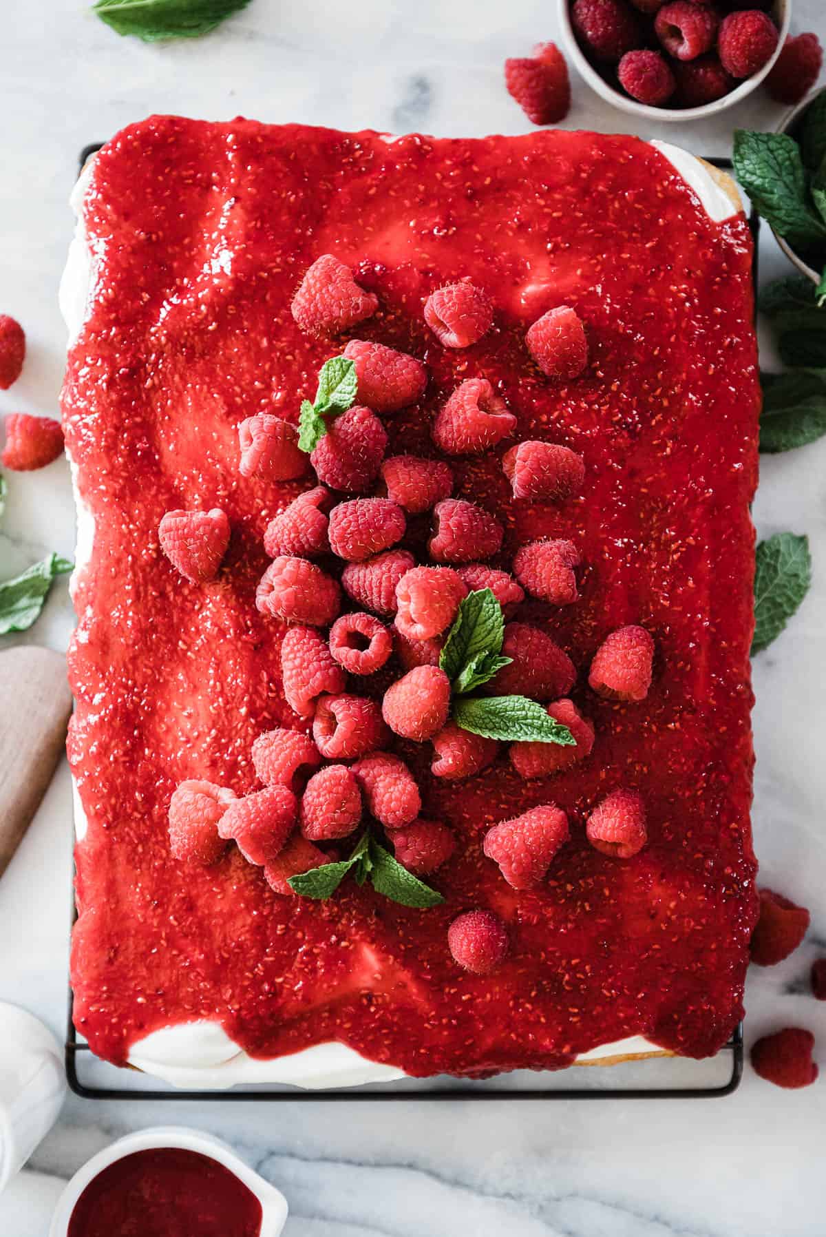 Raspberry Sheet Cake Recipe  Raspberry Vanilla Sheet Cake 